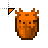 Radioactive Orange Axolotl Bucket Minecraft.cur Preview
