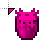 Radioactive Hot Pink Axolotl Bucket Minecraft.cur Preview