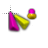 violet-yellow-cursor-person.cur Preview