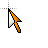 orange and white cursor.cur Preview