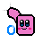 kirby cursor working in background.cur Preview
