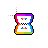 Rainbow Big Hourglass Sand v2 Black Outline.ani Preview