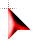 3D red cursor pointer.cur Preview