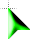 3D green cursor pointer.cur Preview