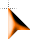 3D orange cursor pointer.cur Preview