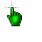 3D green link pointer.cur