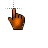 3D orange link pointer.cur