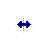 Black and Blue Horizontal Resize.cur