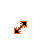 Black-n-Orange Diagonal Resize 2.cur Preview
