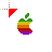colourful apple logo.cur