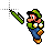 Super Mario Bros. (SNES) Big Luigi - Handwriting.cur Preview