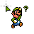 Super Mario Bros. (SNES) Big Luigi - Help Select.cur