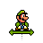 Super Mario Bros. (SNES) Big Luigi - Horizontal Resize.ani Preview