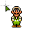 Super Mario Bros. (SNES) Big Luigi - Link Select.ani