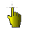 Yellow Hand Pointer.cur Preview
