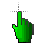 Green Hand Pointer.cur Preview