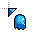 Pac Man Ghost Blue Right.ani Preview