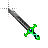 green cool sword.cur Preview
