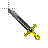 yellow cool sword.cur Preview