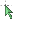 3-d green mouse pointer.cur Preview
