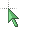 3-d green mouse pointer.cur