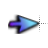 Horizontal  Baby blue and purple cursor.cur Preview