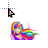 anime unicorn girl rainbow.cur Preview