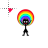 Stickgirl rainbow twirl.ani Preview