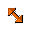 Windows XP 3D Orange (Zune) Diagonal 1.cur Preview