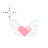Pink Heart w/ Wings.cur Preview