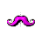 Pink flying Moustache.ani Preview