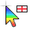 Rainbow and England.cur Preview