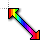 3D Rainbow Diagonal Resize 1.cur Preview