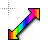 3D Rainbow Diagonal Resize 2.cur