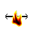 fire horizontal resize.cur Preview