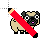 Pixel Pug Handwriting.cur Preview