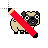 Pixel Pug Handwriting.cur