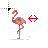 flamingo hresize .cur