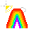 rainbow with cloud and sun.cur Preview