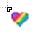 The Rainbow Heart ~ Normal (Right hand).cur Preview