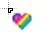 The Rainbow Heart ~ Normal (Right hand).cur