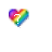 Rainbow Heart ~ Help Cursor (Right).cur Preview