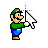 Luigi Holding a Windows 8 Default Arrow.cur Preview