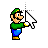 Luigi Holding a Windows 8 Default Arrow.cur