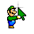 Luigi Holding a Windows 8 Default Green Arrow Link.cur