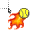 flaming tennisball.cur Preview