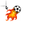 flaming soccerball.cur Preview