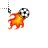 flaming soccerball.cur