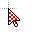 red & white cursor.cur Preview