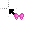 Black Pink Bow Cursor.cur Preview